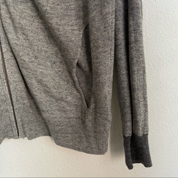 Billy Reid Linen Front Zip Hooded Jacket - Picture 3 of 7